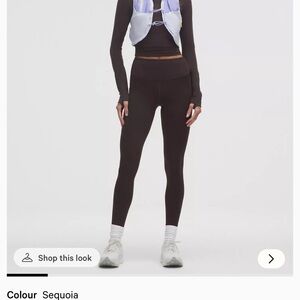 Lululemon Fast and Free HR Thermal Tight 28” Sequoia